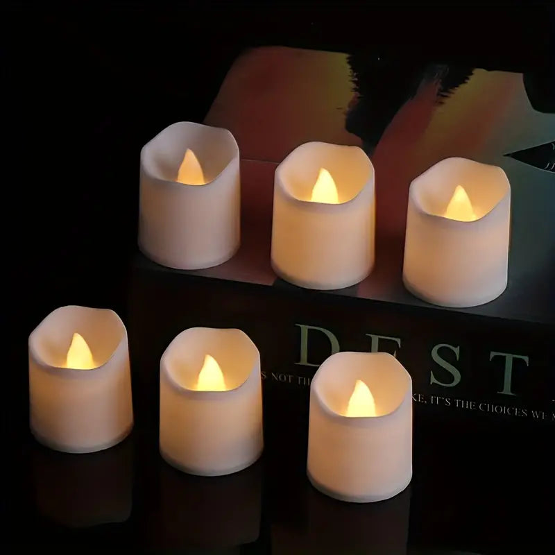 Pack Realistic Flameless LED Candles - Battery-Driven Flicker