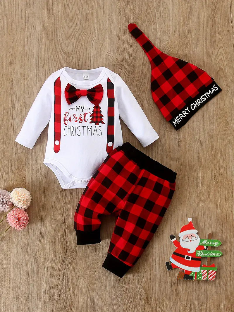 Infant Boys' First Christmas 3-Piece Outfit Set