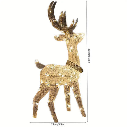 hristmas Reindeer Outdoor Decorations Lighted Reindeer Yard Decorations 3D White Deer Christmas