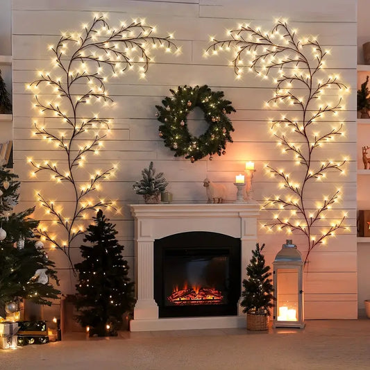 LED Bendable Willow Branch Lights, White Birch Tree Lights