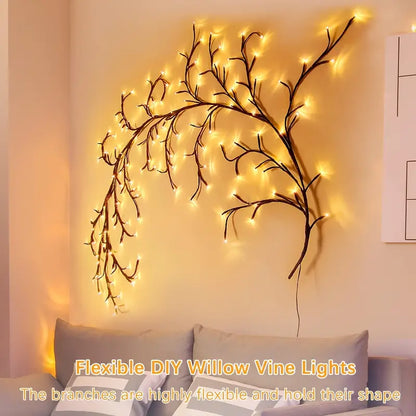 LED Bendable Willow Branch Lights, White Birch Tree Lights