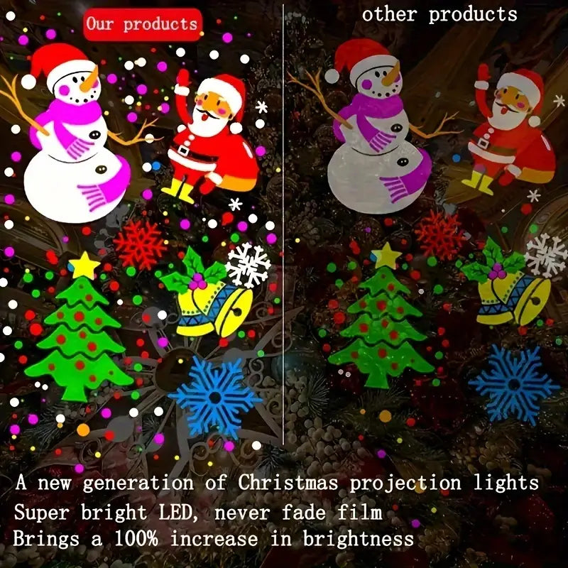 Christmas Presents, 16-Pattern USB Powered LED Christmas Projection Light