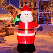 6Ft Inflatable Santa Claus LED Light Up Christmas Inflatable  Decoration