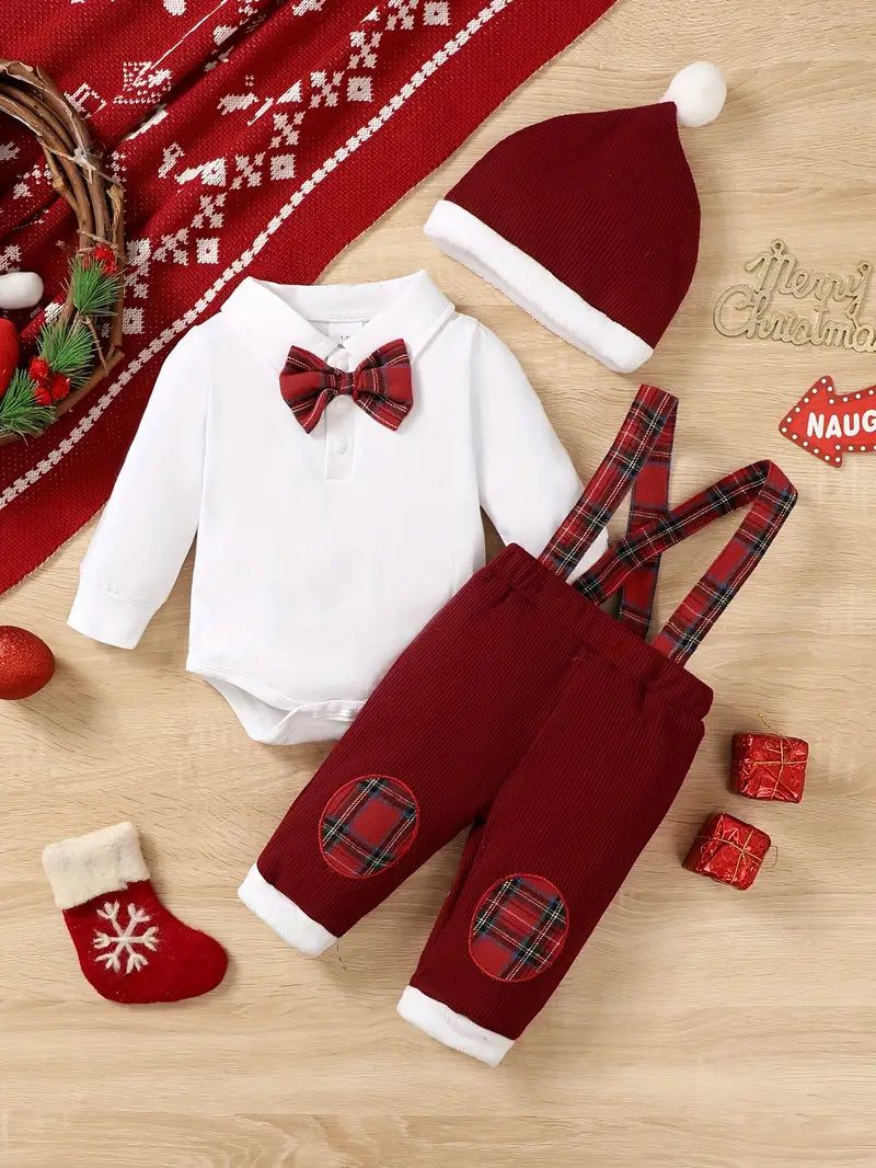 2pcs Infant Boys' Christmas Outfit Set