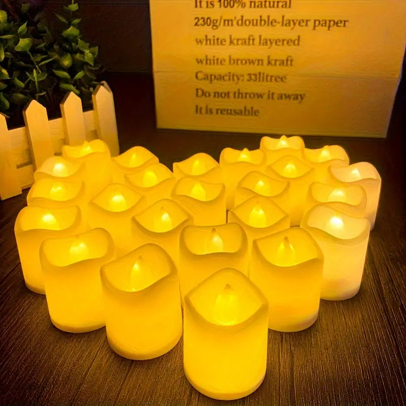 Pack Realistic Flameless LED Candles - Battery-Driven Flicker