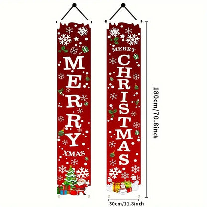 Festive Pair of Christmas Banners: Perfect for Home, Party