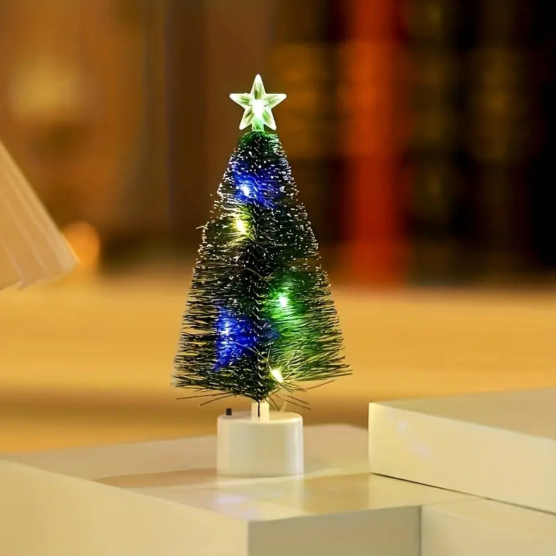 3pcs Desktop Decoration Miniature Christmas Tree Set Of 3 Sizes