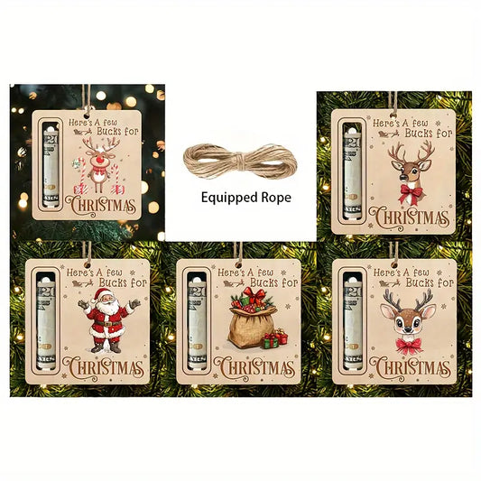 Christmas Tree Money Holder Ornament  5-pcs