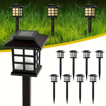 2 Pack LED Solar Outdoor Lights Pathway Waterproof Lighting Garden Lights Yard