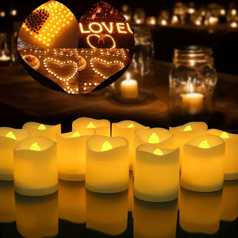 Pack Realistic Flameless LED Candles - Battery-Driven Flicker