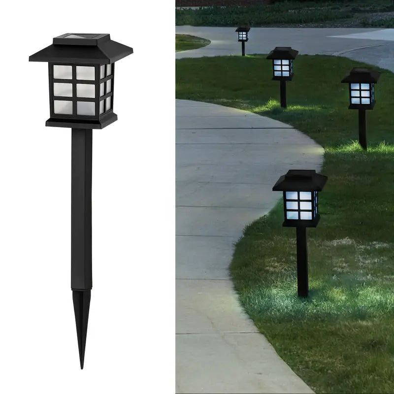 2 Pack LED Solar Outdoor Lights Pathway Waterproof Lighting Garden Lights Yard