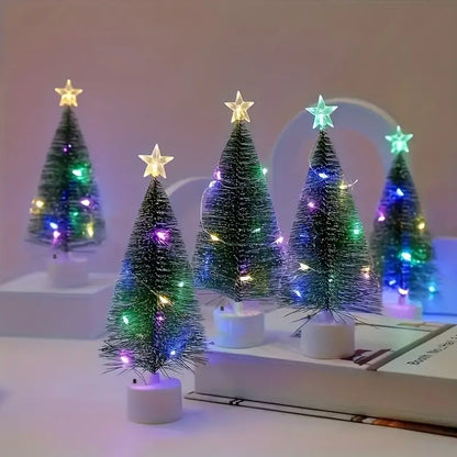 3pcs Desktop Decoration Miniature Christmas Tree Set Of 3 Sizes