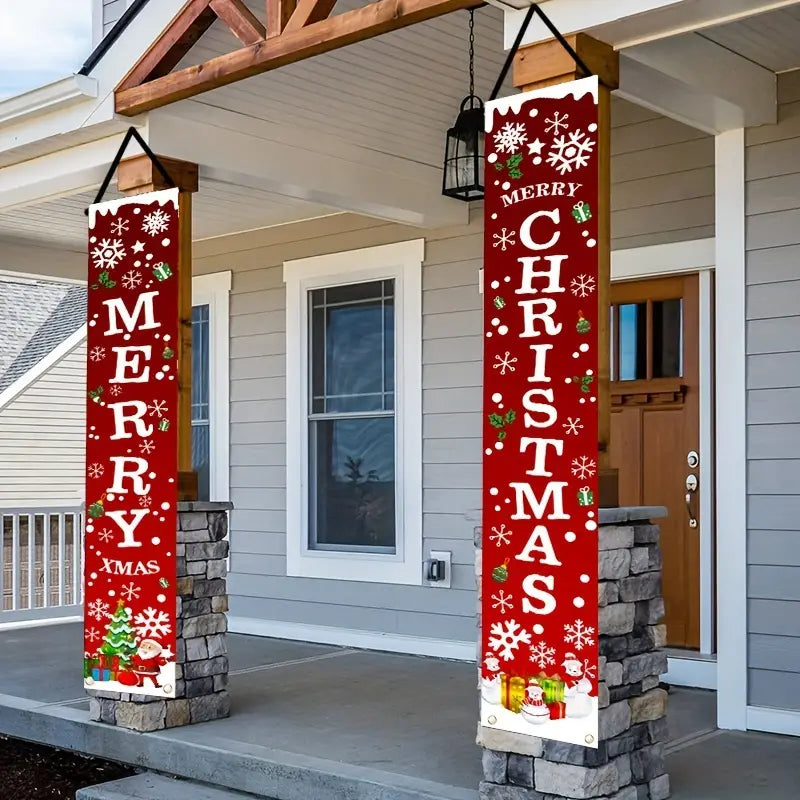 Festive Pair of Christmas Banners: Perfect for Home, Party