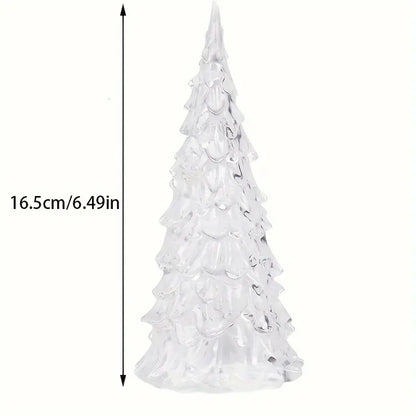 2 Pcs Festive LED Christmas Tree Model - Illuminated Plastic Desk Ornament