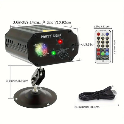 Dynamic USB Party Lights: Remote-Controlled, Sound-Activated Patterns for Events & Decor