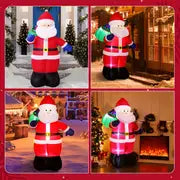 6Ft Inflatable Santa Claus LED Light Up Christmas Inflatable  Decoration