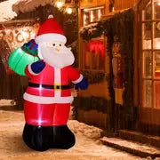 6Ft Inflatable Santa Claus LED Light Up Christmas Inflatable  Decoration