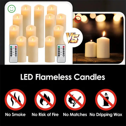 12 Pack Flameless Candles, Battery Operated