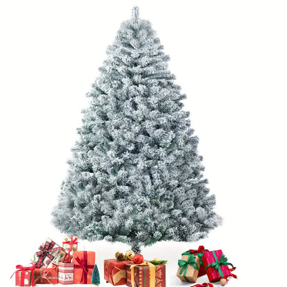 Snow Flocked Christmas Tree - Premium Hinged Artificial Pine Tree