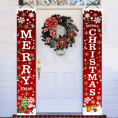 Festive Pair of Christmas Banners: Perfect for Home, Party